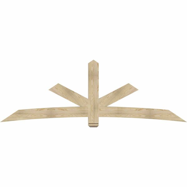 Ekena Millwork Alberta Rough Sawn Timber Gable Bracket, Douglas Fir, 108"W x 36"H x 4"D x 6"F, 8/12 Pitch GBW108X36X0406ALB00RDF - main